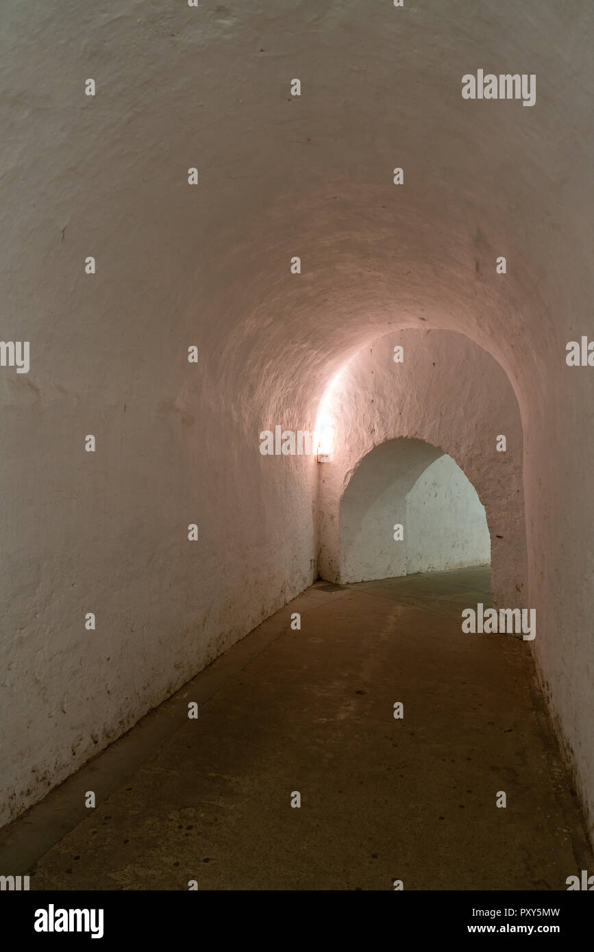 Tunnel dans une citadelle Banque D'Images