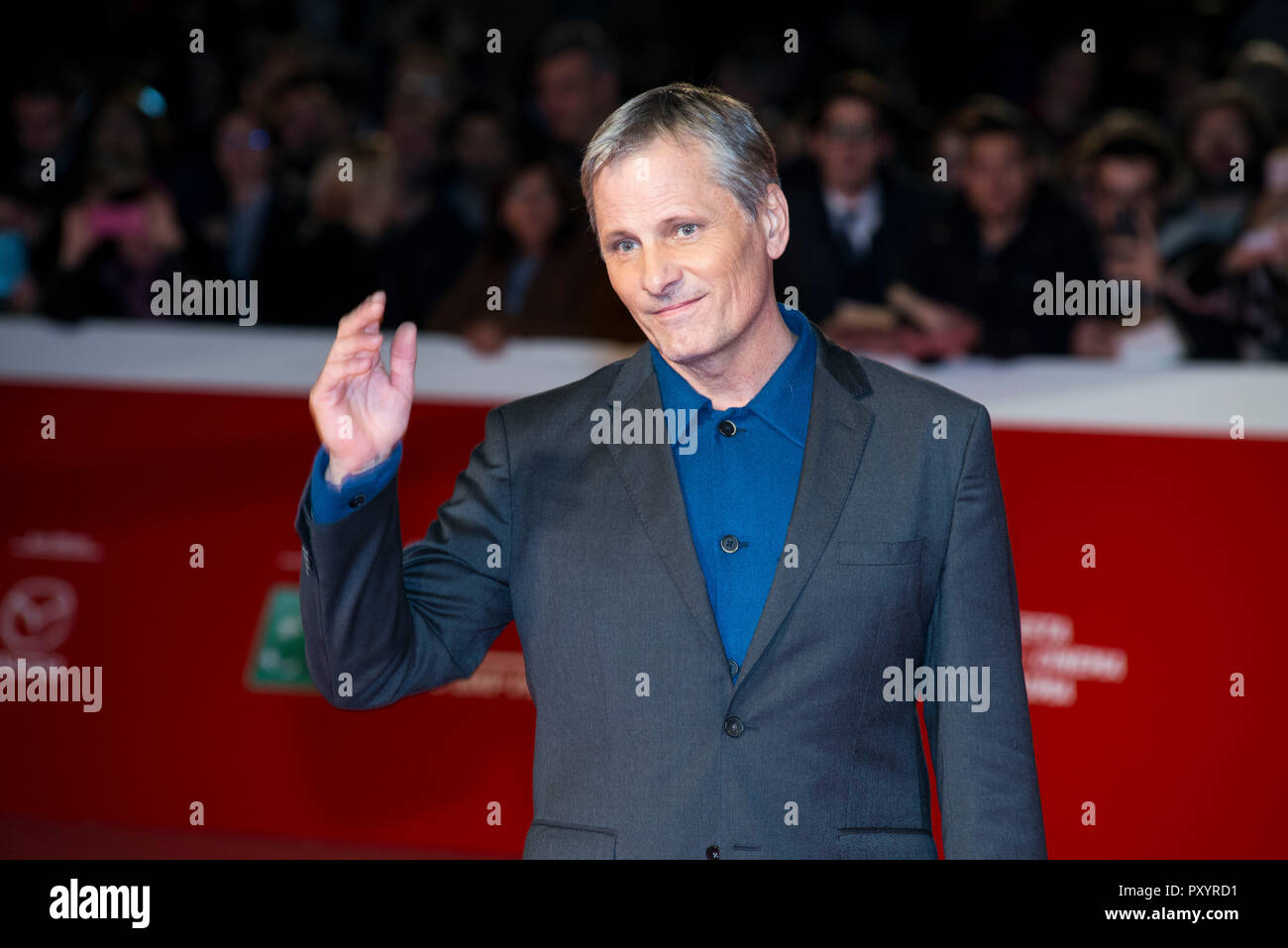 Rome, Italie. 24 Oct 2018. Viggo Mortensen qui fréquentent le tapis rouge du Livre vert à Rome Film Fest 2018 Credit : Silvia Gerbino/Alamy Live News Banque D'Images