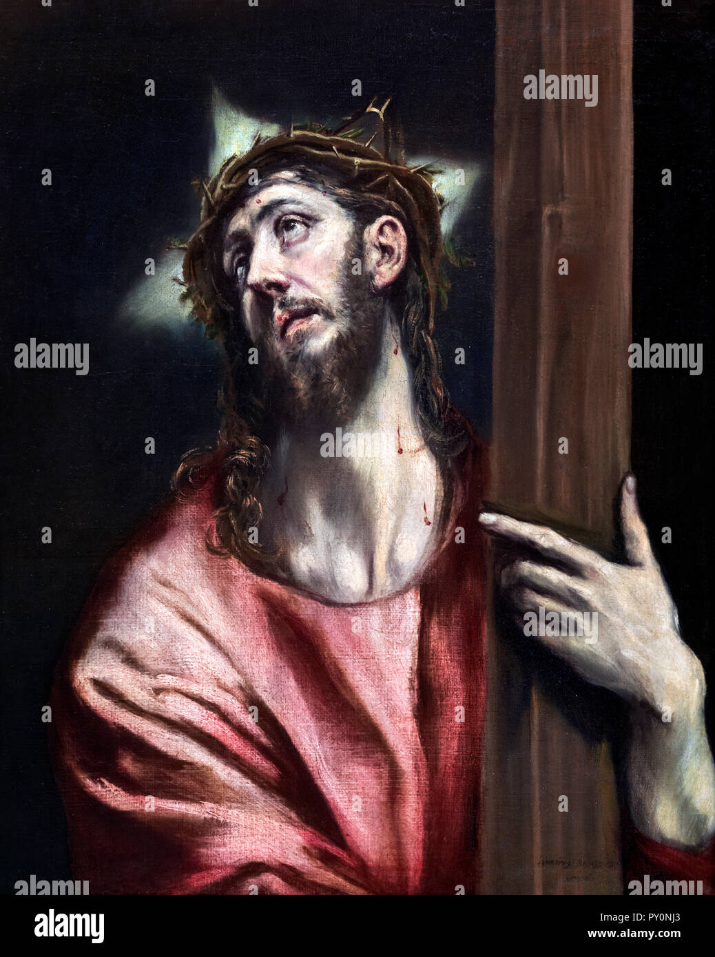 Le Christ portant la croix par El Greco, Domenikos Theotokopoulos (1541-1614), huile sur toile, c.1587-96 Banque D'Images
