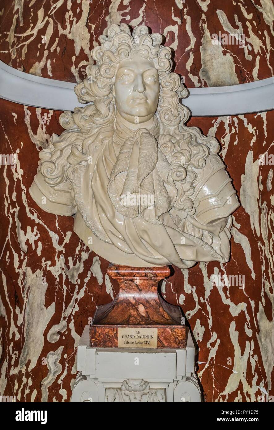 Buste de Louis le Grand Dauphin au Château de Chambord. Banque D'Images