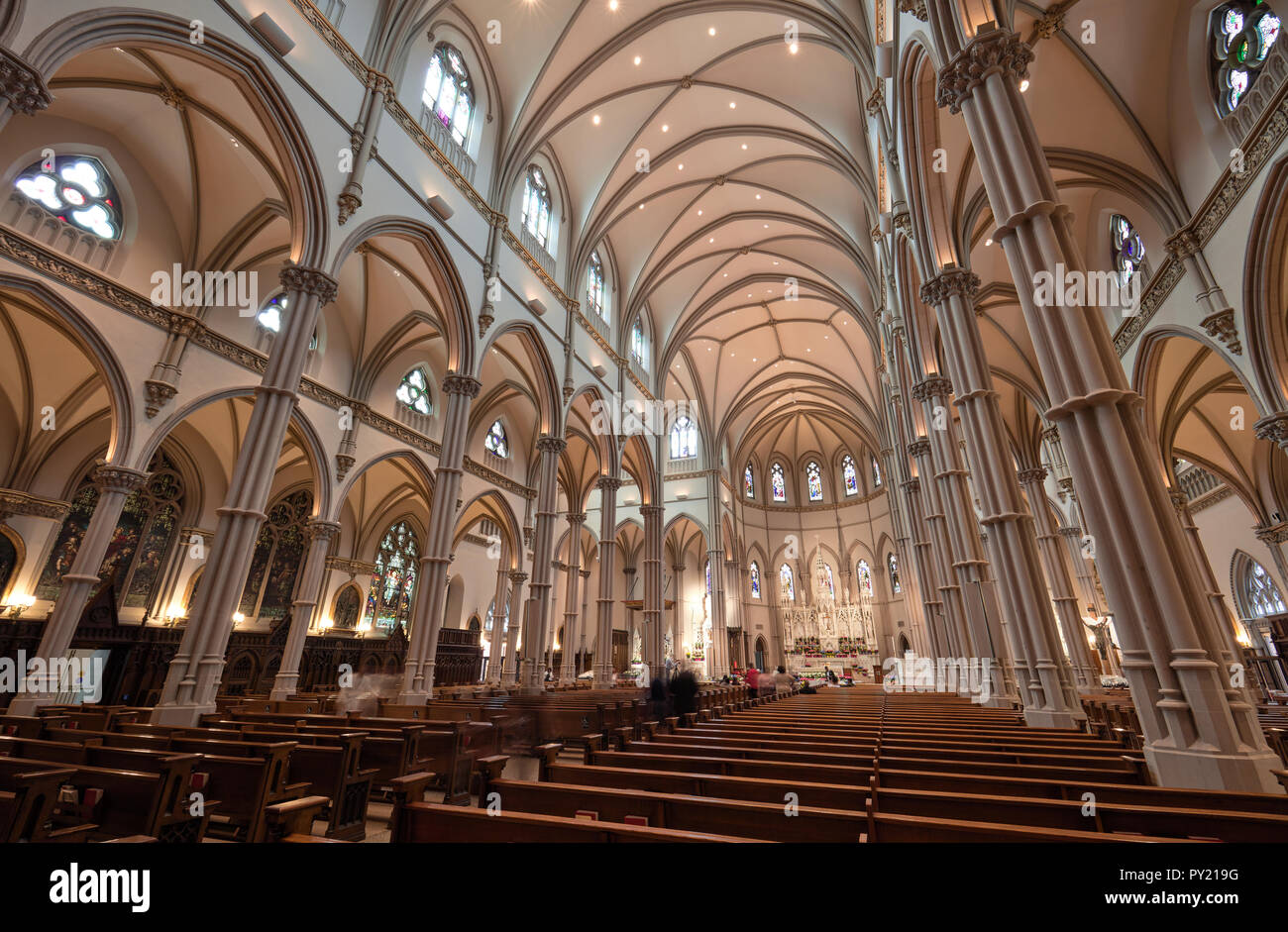 À l'intérieur de la Cathédrale St Paul à Pittsburgh, Pennsylvanie, USA Banque D'Images