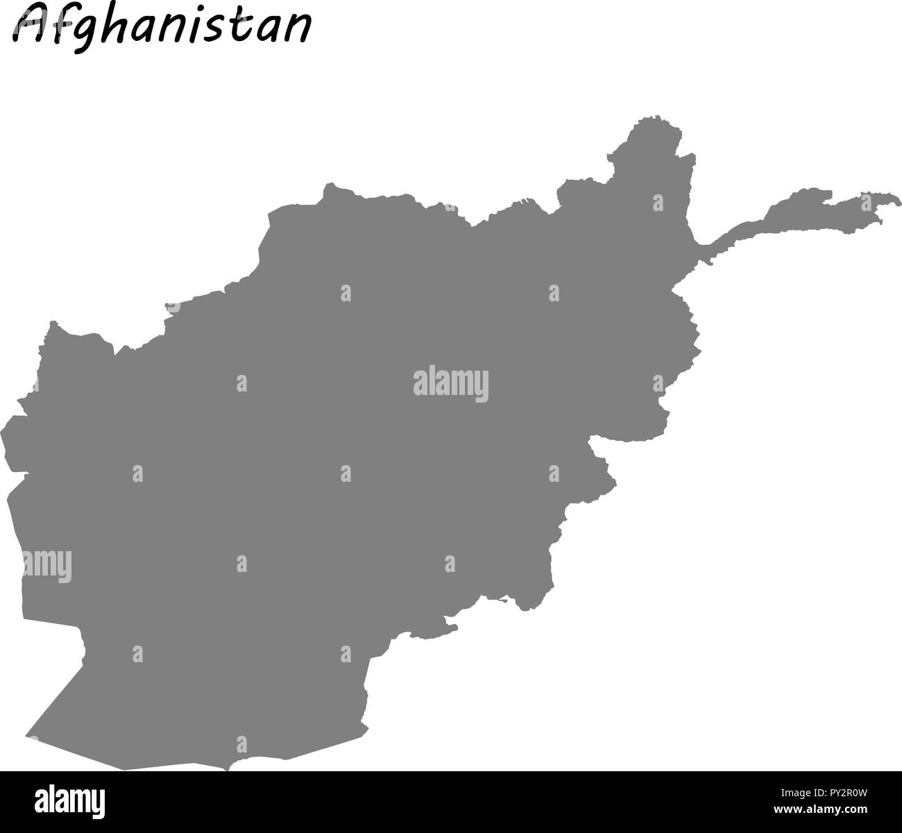 Carte de haute qualité de l'Afghanistan . Vector illustration Illustration de Vecteur