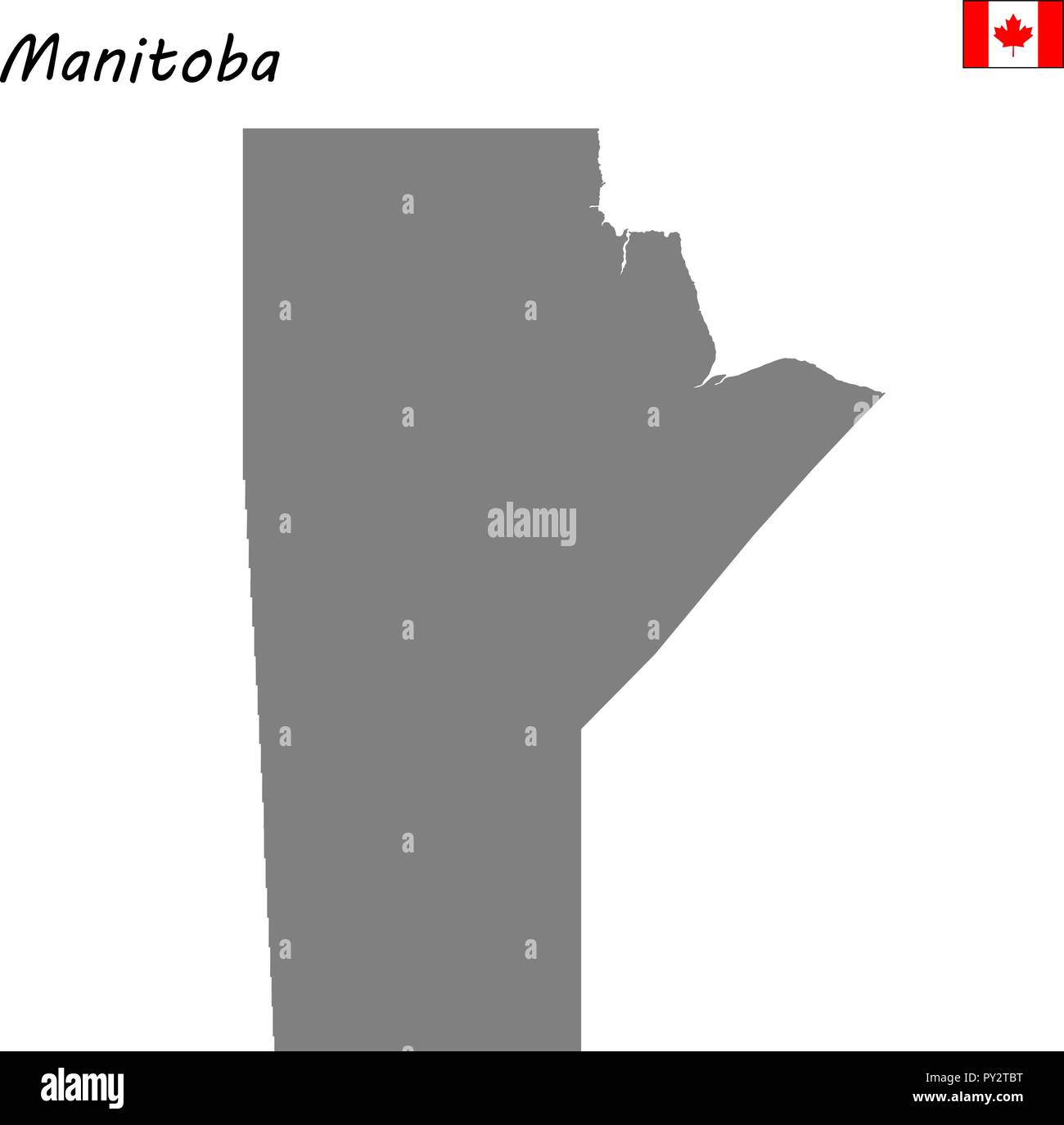 Carte de haute qualité Le Manitoba est une province du Canada Illustration de Vecteur