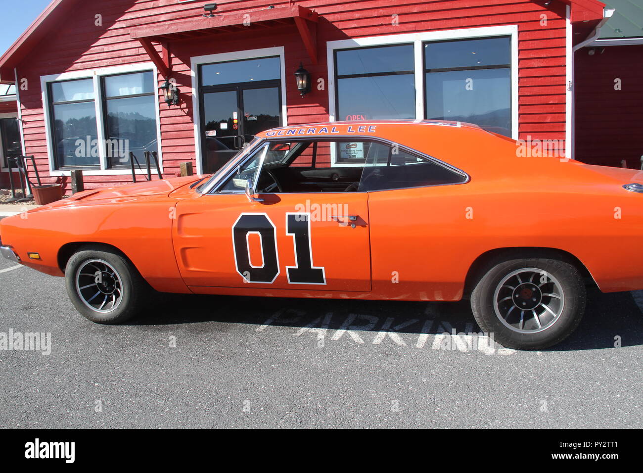 T-shirt Général Lee Dukes Of Hazzard | Orange Fruit Of The Loom/Gildan | Neuf Avec étiquette