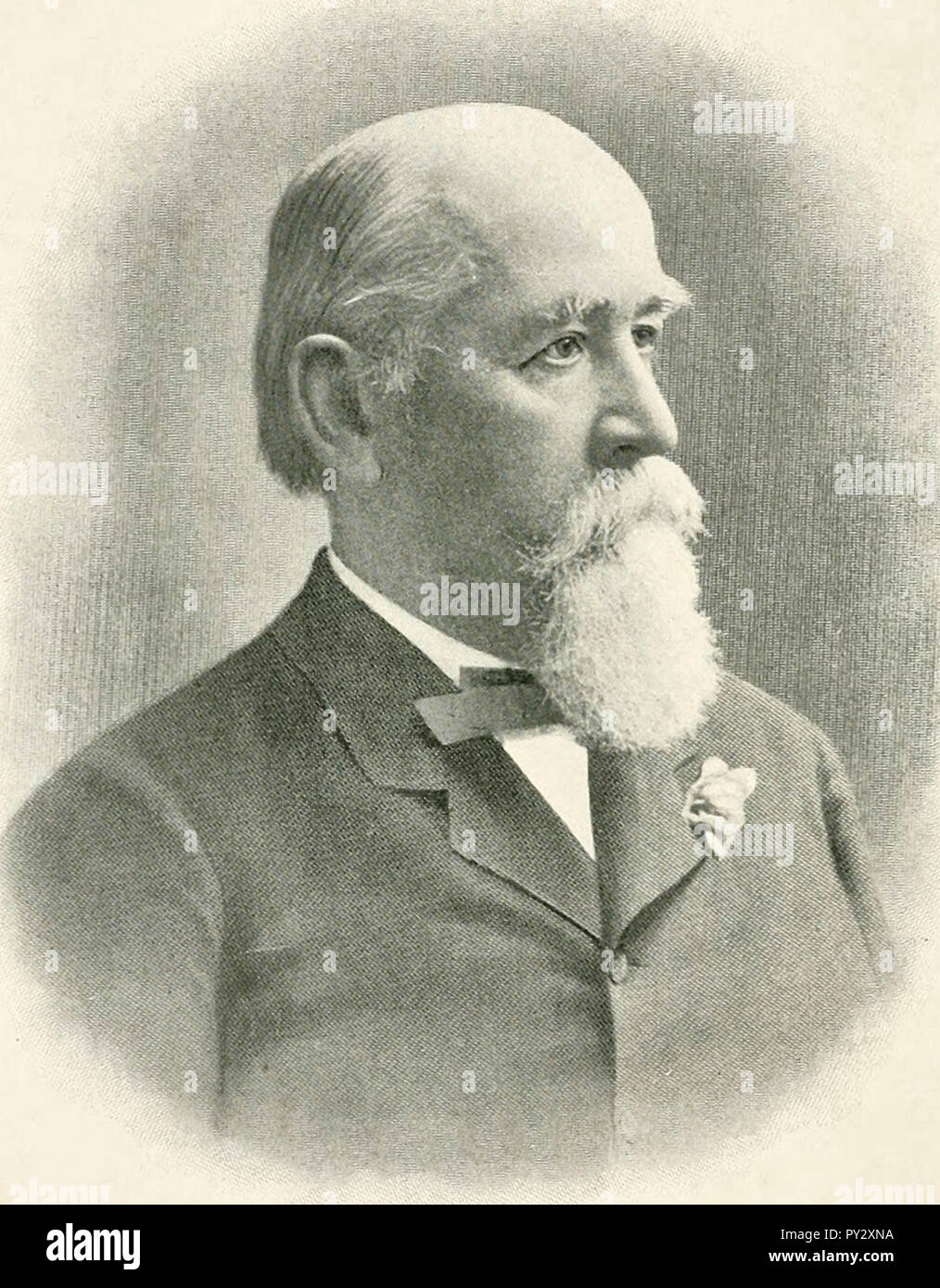 Portrait de Charles Eugene Flandrau, avocat américain qui a servi sur la Cour suprême du Minnesota. Il était aussi un colonel dans l'Armée de l'Union, vers 1900 Banque D'Images