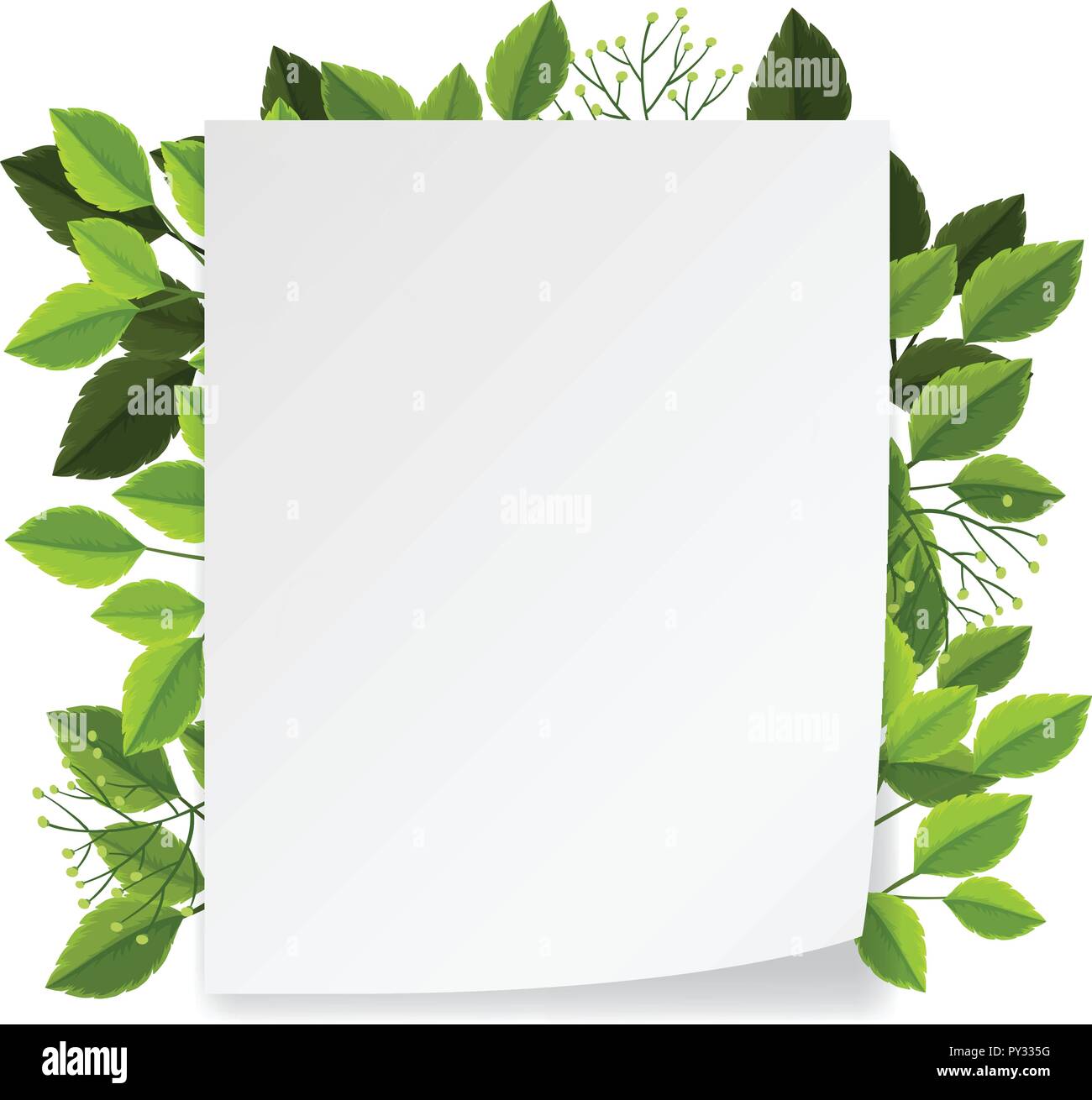 Laisser la nature et frame concept illustration Illustration de Vecteur