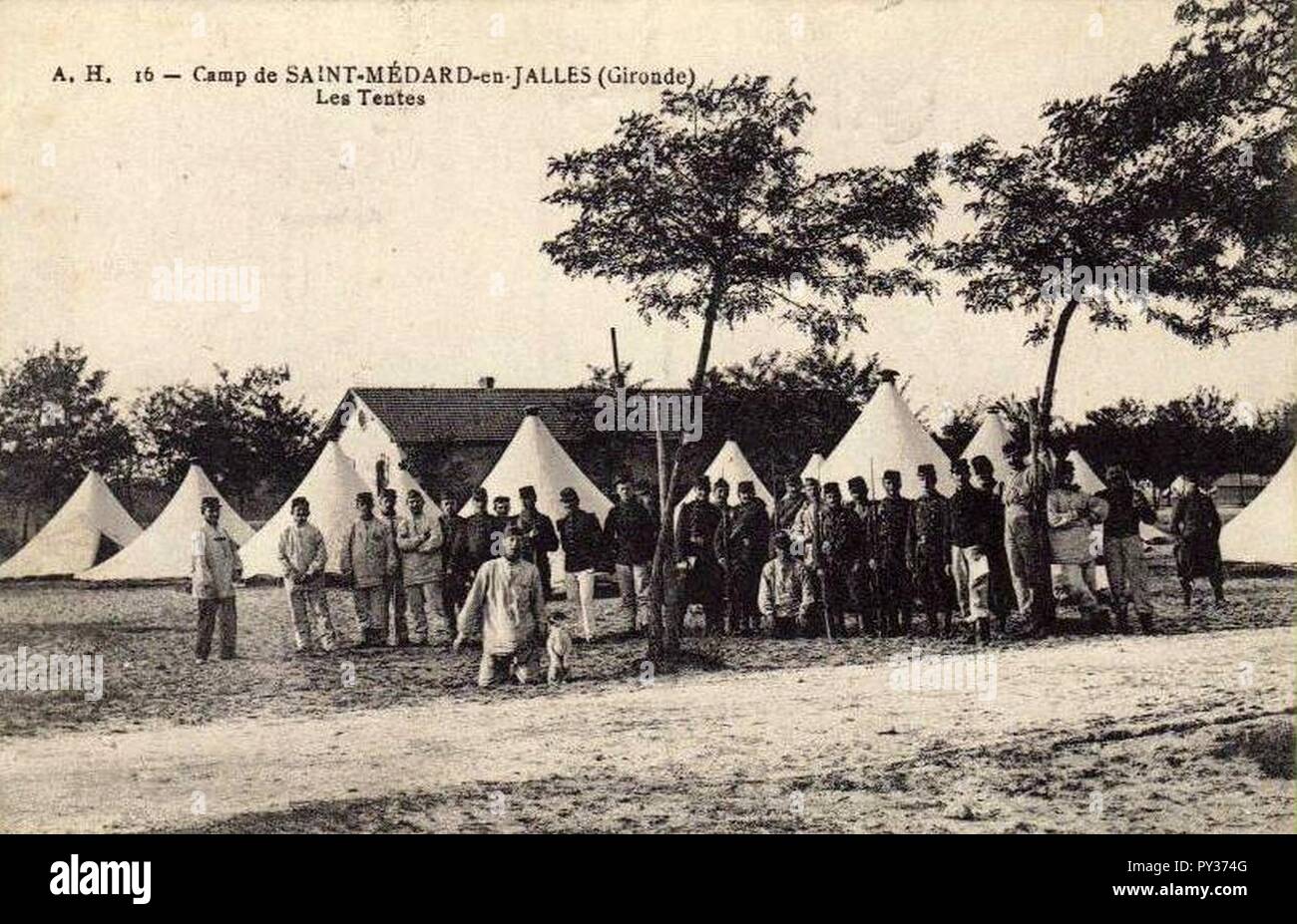 Camp de Saint-Médard - Tentes 16. Banque D'Images