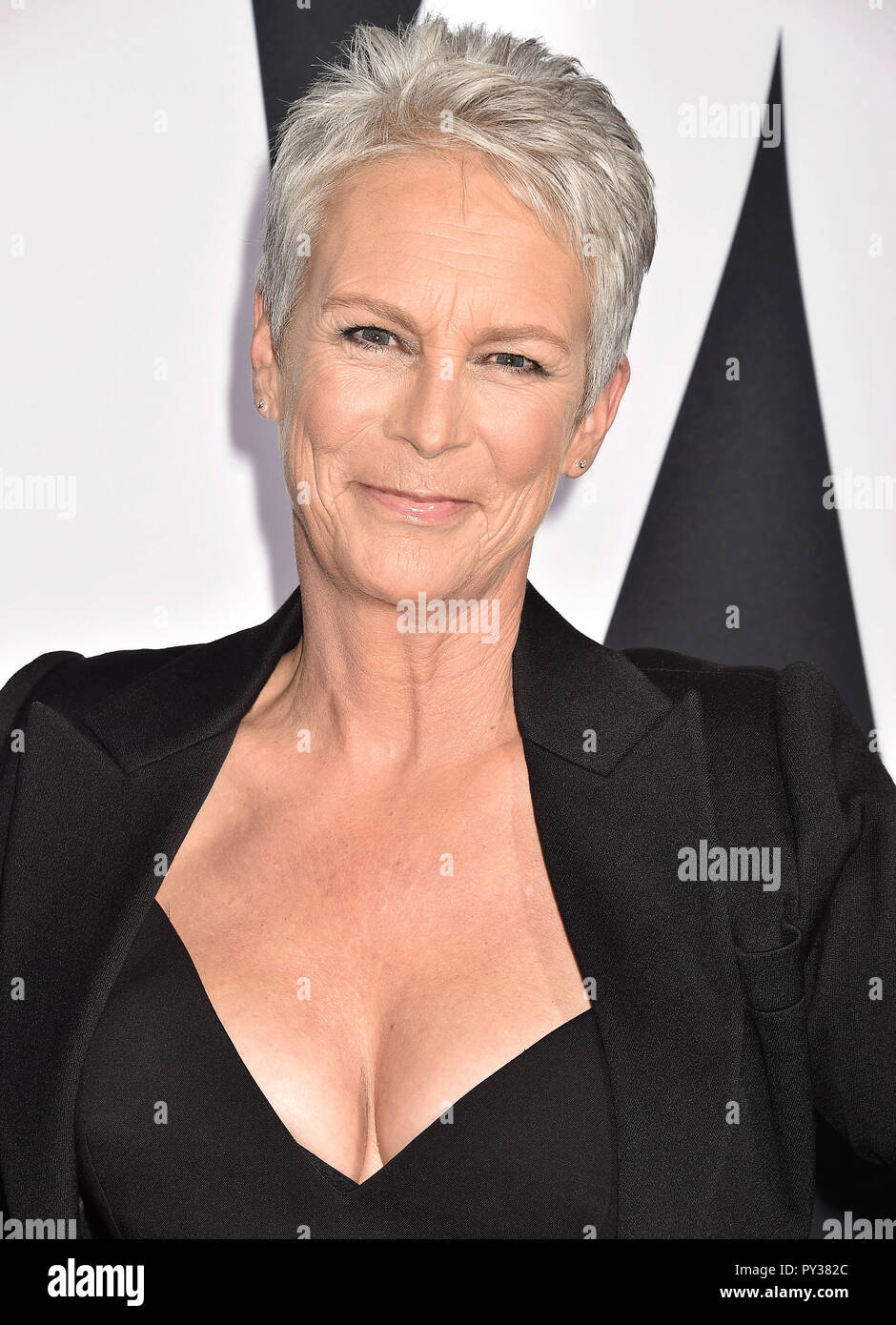 JAMIE LEE CURTIS actrice américaine à l'Universal Pictures' 'Halloween' en première mondiale au théâtre chinois de Grauman le 17 octobre 2018 à Hollywood, Californie. Photo : Jeffrey Mayer Banque D'Images