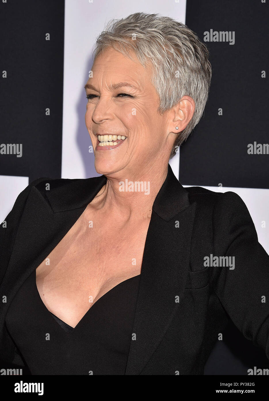 JAMIE LEE CURTIS actrice américaine à l'Universal Pictures' 'Halloween' en première mondiale au théâtre chinois de Grauman le 17 octobre 2018 à Hollywood, Californie. Photo : Jeffrey Mayer Banque D'Images