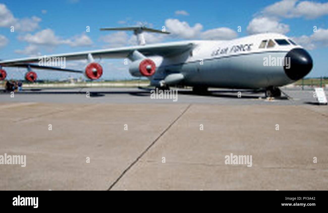 C-141A Starlifter au Musée de l'Air Mobility Command. Banque D'Images C-141A Starlifter au Musée de l'Air Mobility Command. Banque D'Images
