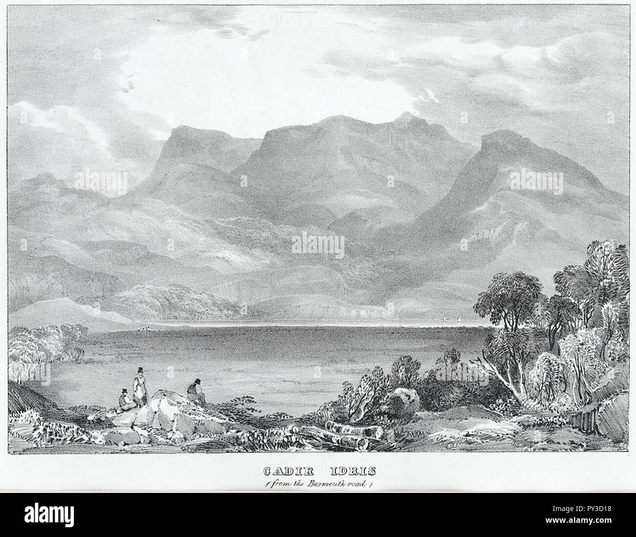 Cadir Idris, à partir de la route de Barmouth. Banque D'Images