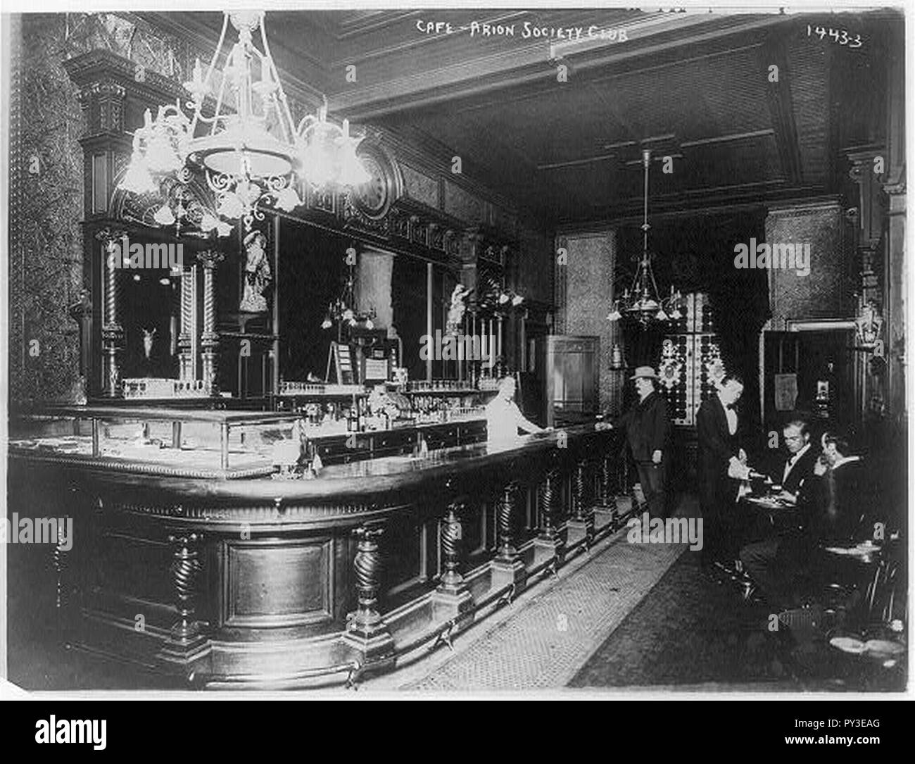 Café - Club La Société Arion Banque D'Images