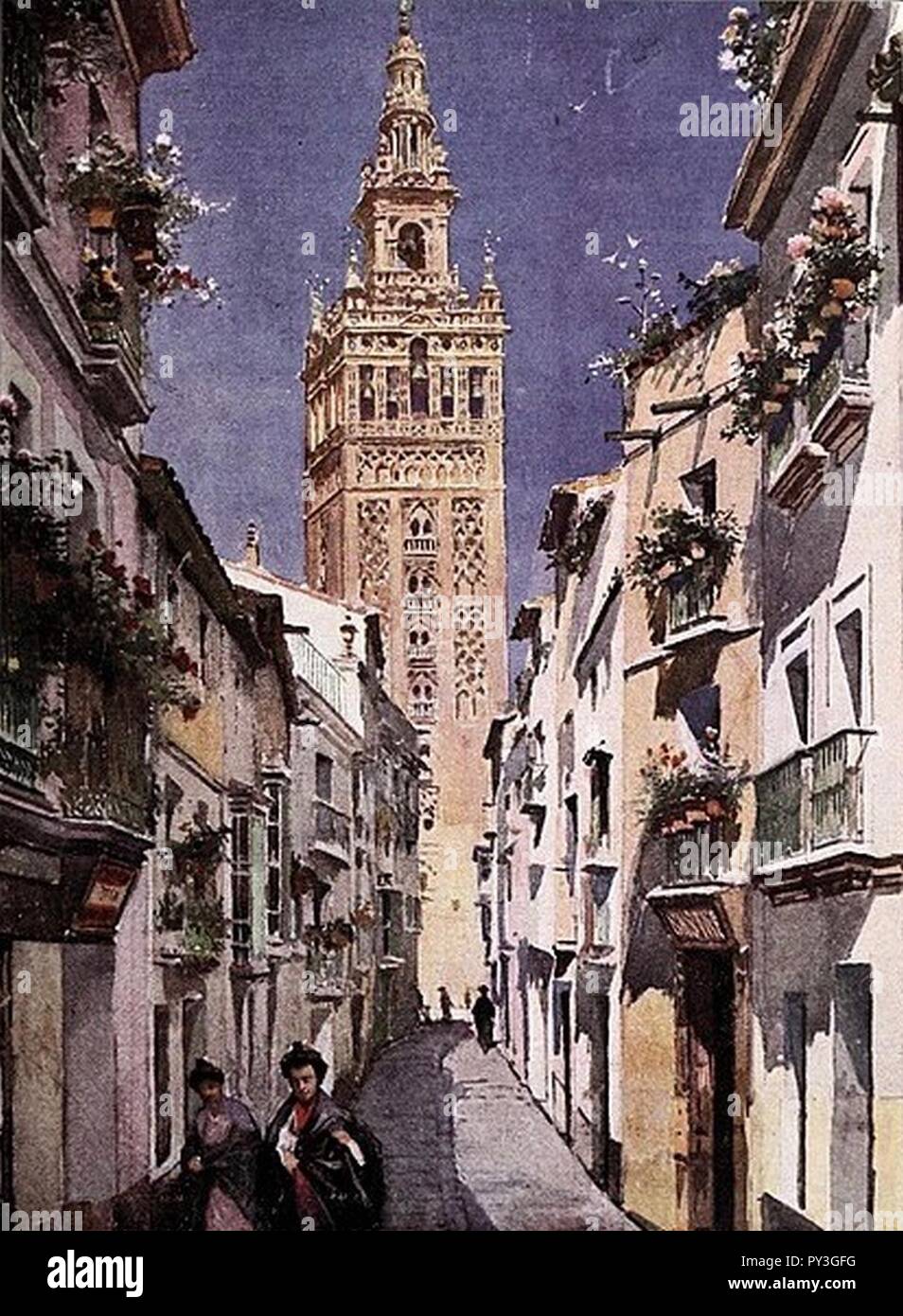 Calle de Sevilla García y Rodríguez. Banque D'Images