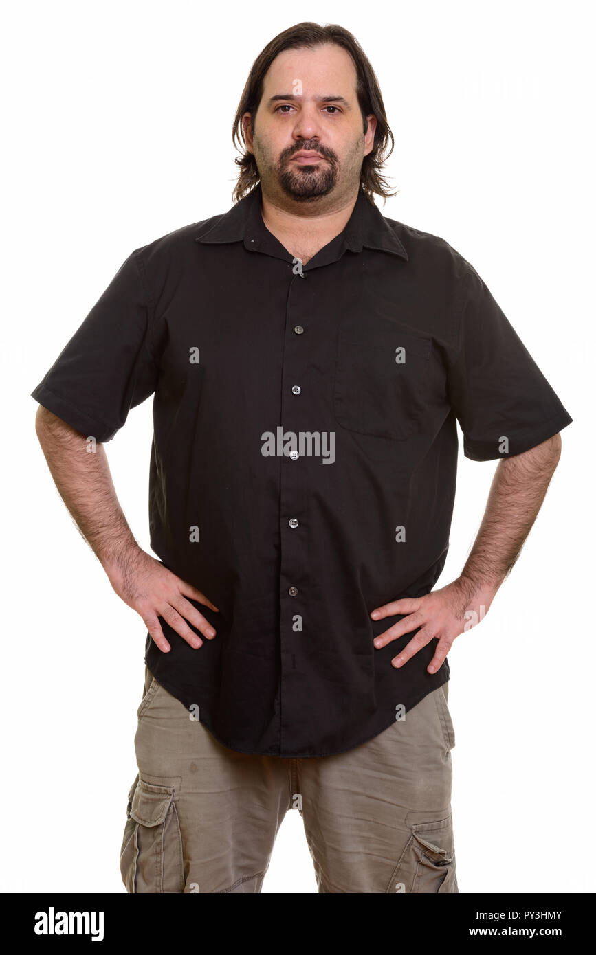 Fat Man with hands on hips Banque D'Images