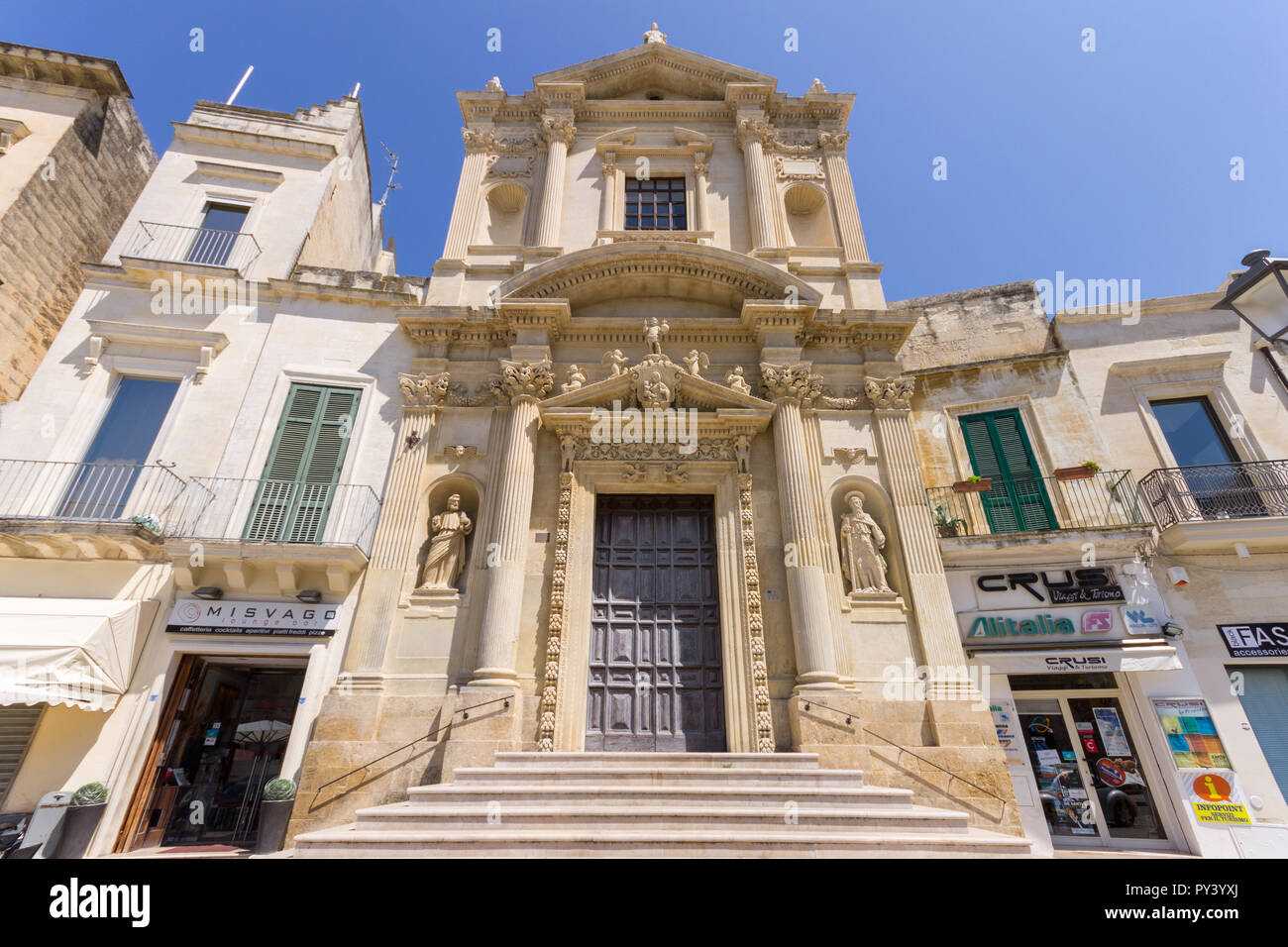 Italie, Pouilles, Lecce, église Santa Maria delle Grazie Banque D'Images