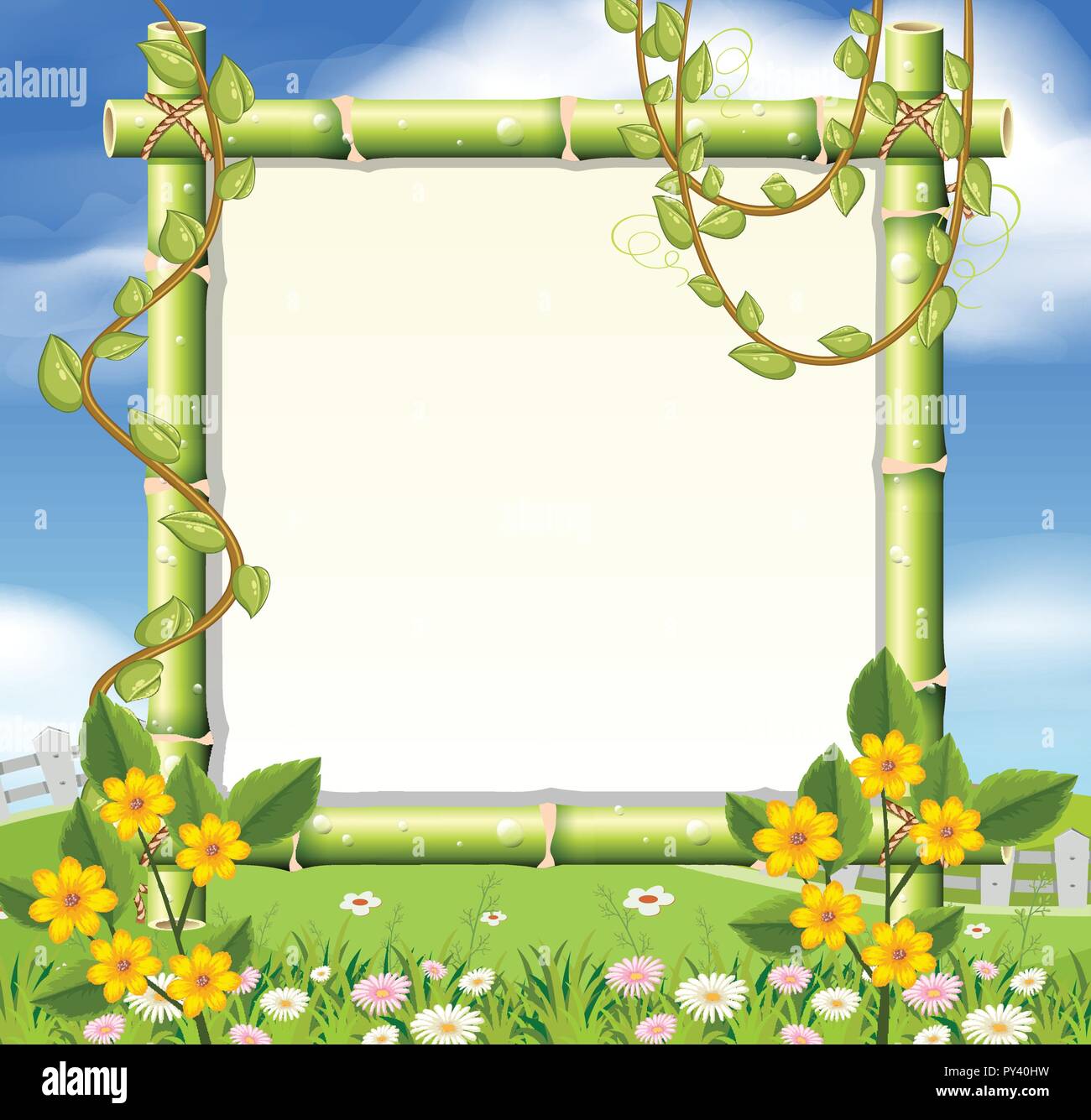 Une belle illustration du cadre de la nature Illustration de Vecteur