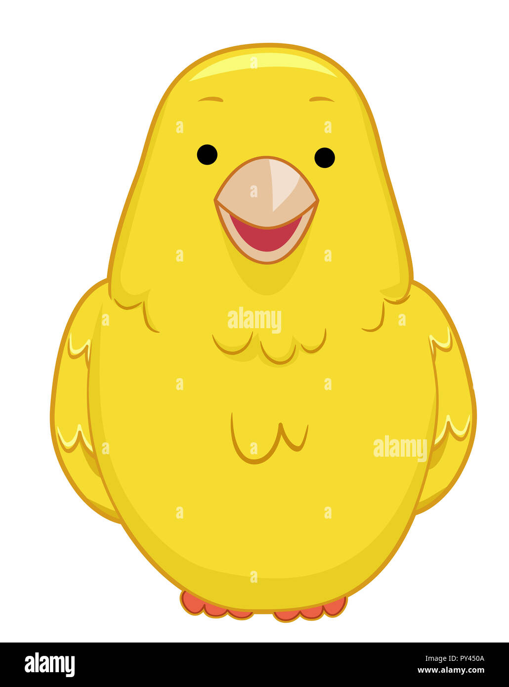 Illustration d'un Oiseau Canari jaune Banque D'Images