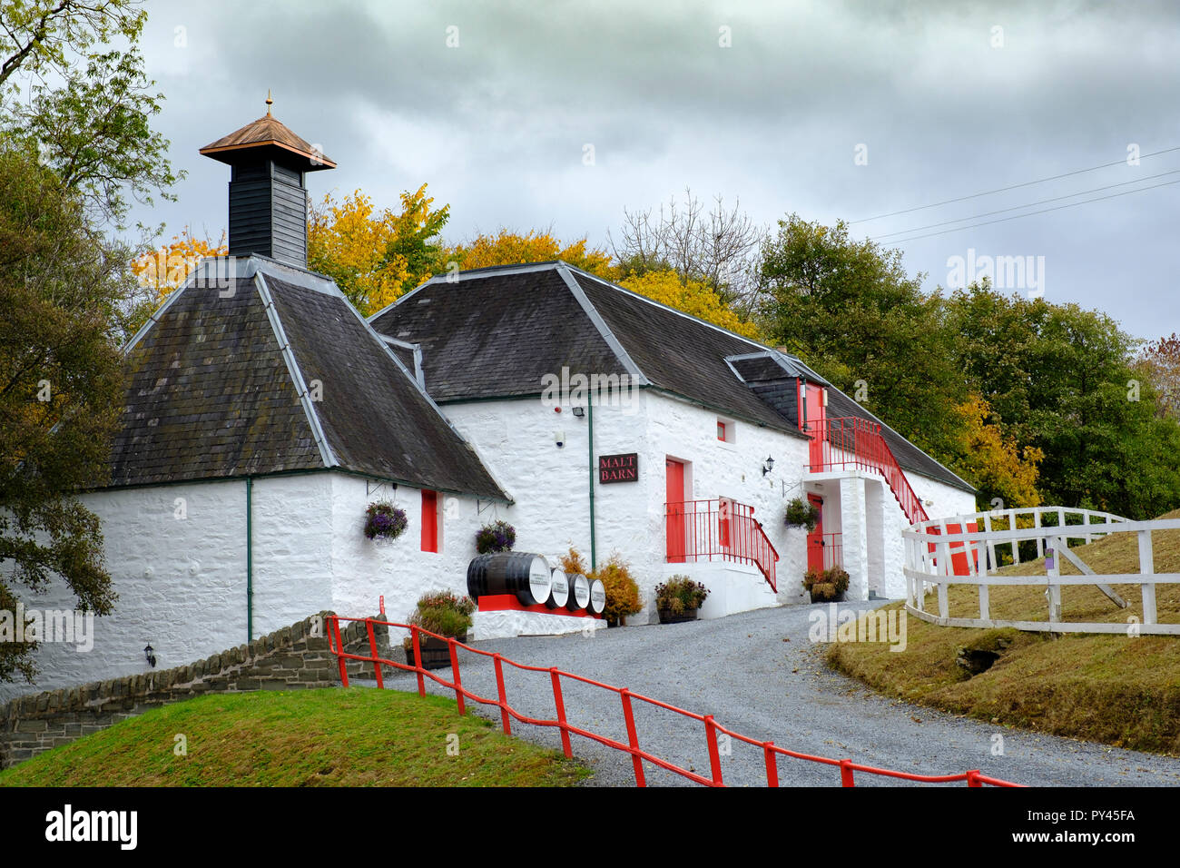 Distillerie d'Edradour à Pitlochry, Ecosse, Royaume-Uni Banque D'Images