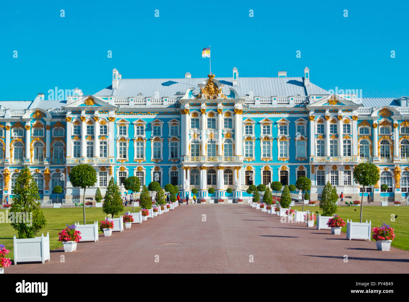 Catharine Palace, à partir de 18e siècle, Catherine Park, Tsarkoye Selo, près de Saint-Pétersbourg, Russie Banque D'Images