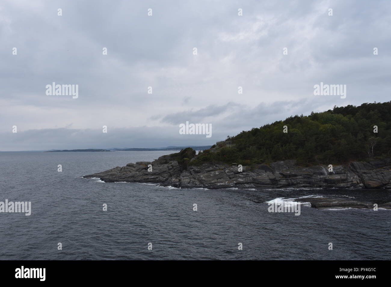 Norwegen, Langesund, HBK, Heeresküstenbatterie, Festung, Bunker, Weltkrieg, Wehrmacht, Bamble, télémark, Langesundstangen, Skagerrak, Herbst, Vent Banque D'Images