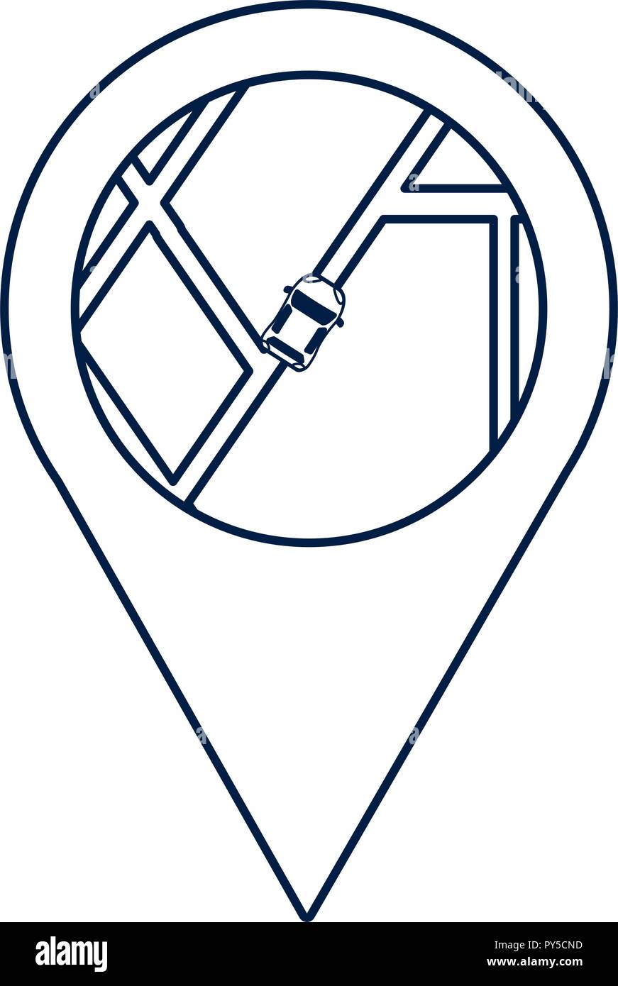 Car tracking GPS Illustration de Vecteur