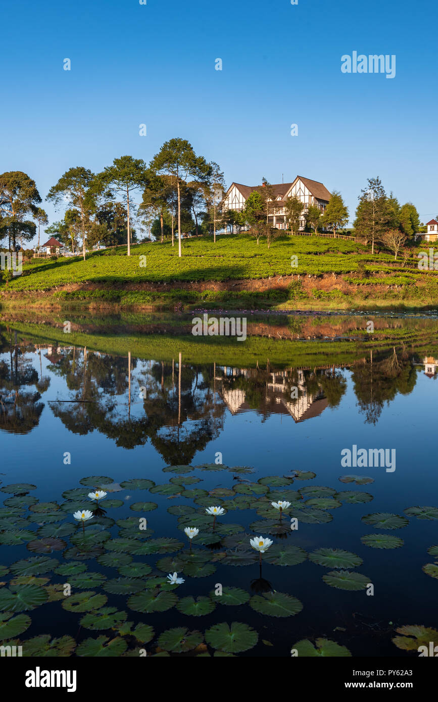 Villa paisible au sud de Bandung, Indonésie Banque D'Images