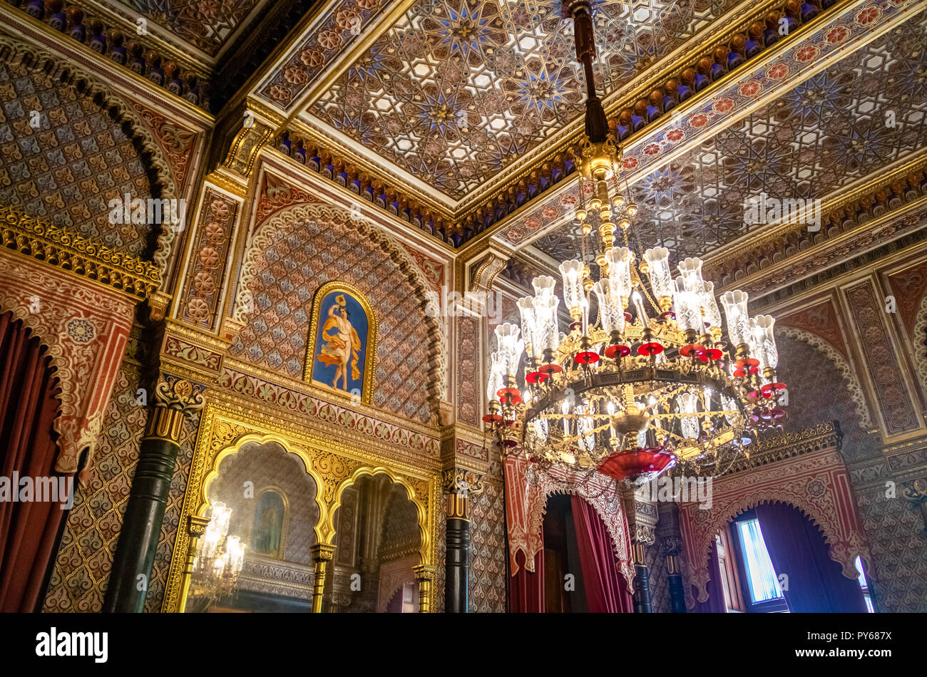 Chambre mauresque à Catete Palace, l'ancien palais présidentiel abrite maintenant le Musée de la République - Rio de Janeiro, Brésil Banque D'Images