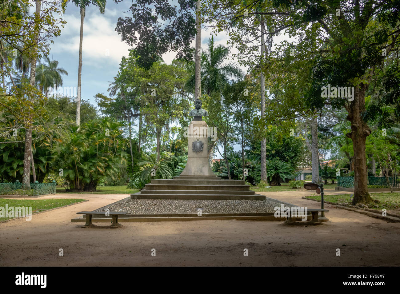 Buste de Jean VI de Portugal au Jardim Botanico Botanical Garden - Rio de Janeiro, Brésil Banque D'Images