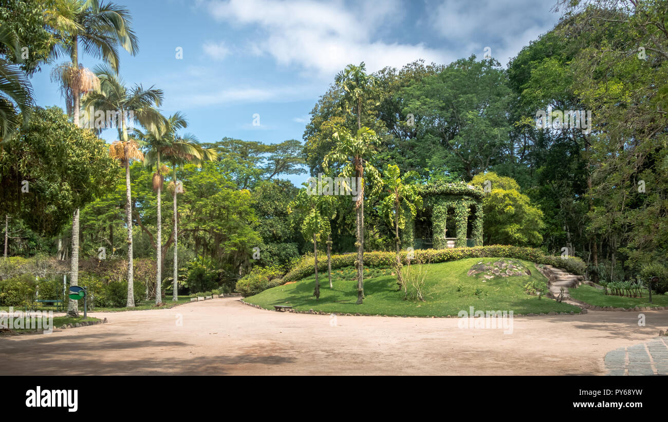 Frère Leandro do Sacramento mémorial en l'honneur du premier directeur du Jardim Botanico Botanical Garden - Rio de Janeiro, Brésil Banque D'Images