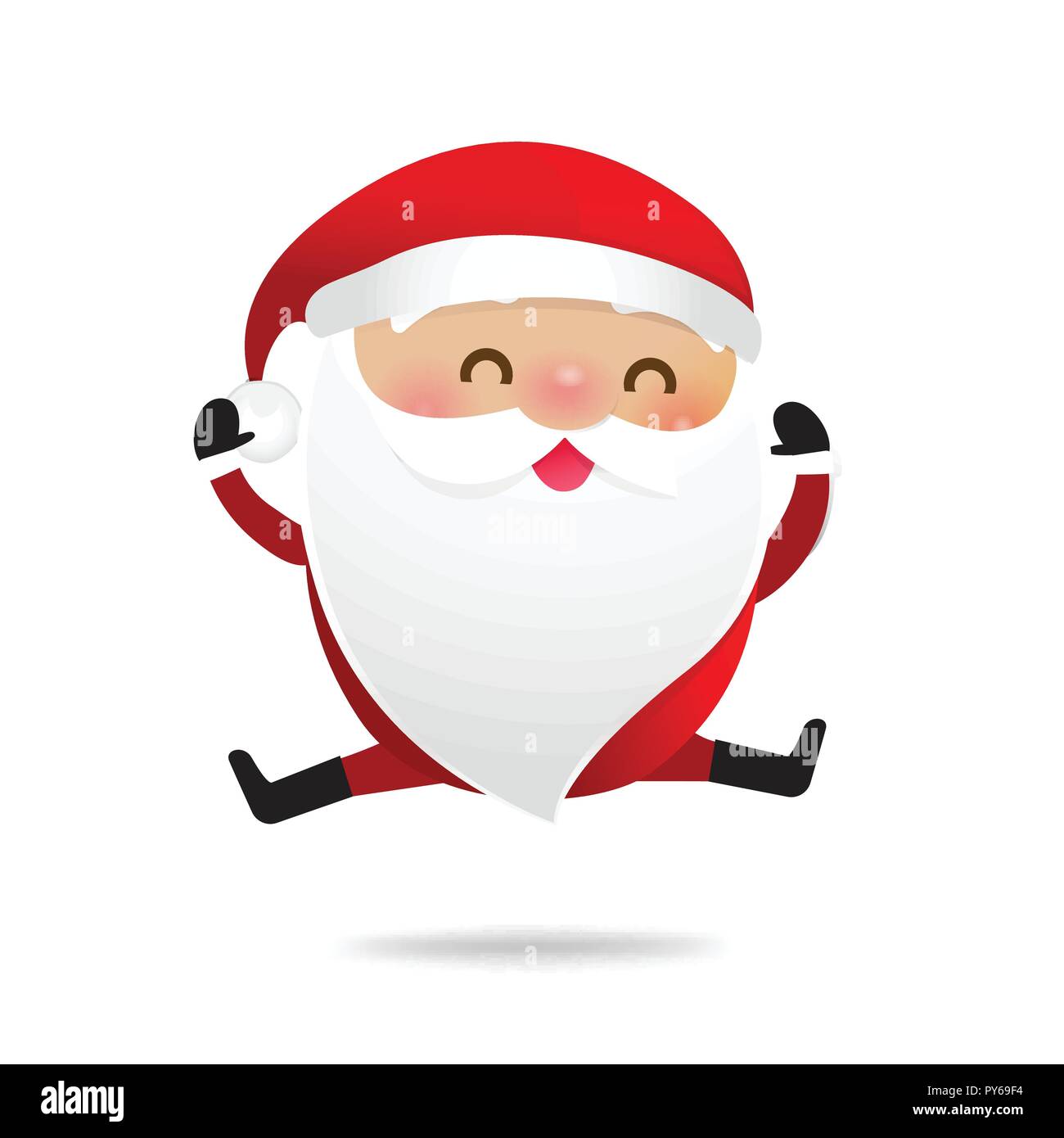 Joyeux Noel Pere Noel Personnage Cartoon Isole Sur Fond Whire Illustration Vecteur Eps10 Image Vectorielle Stock Alamy