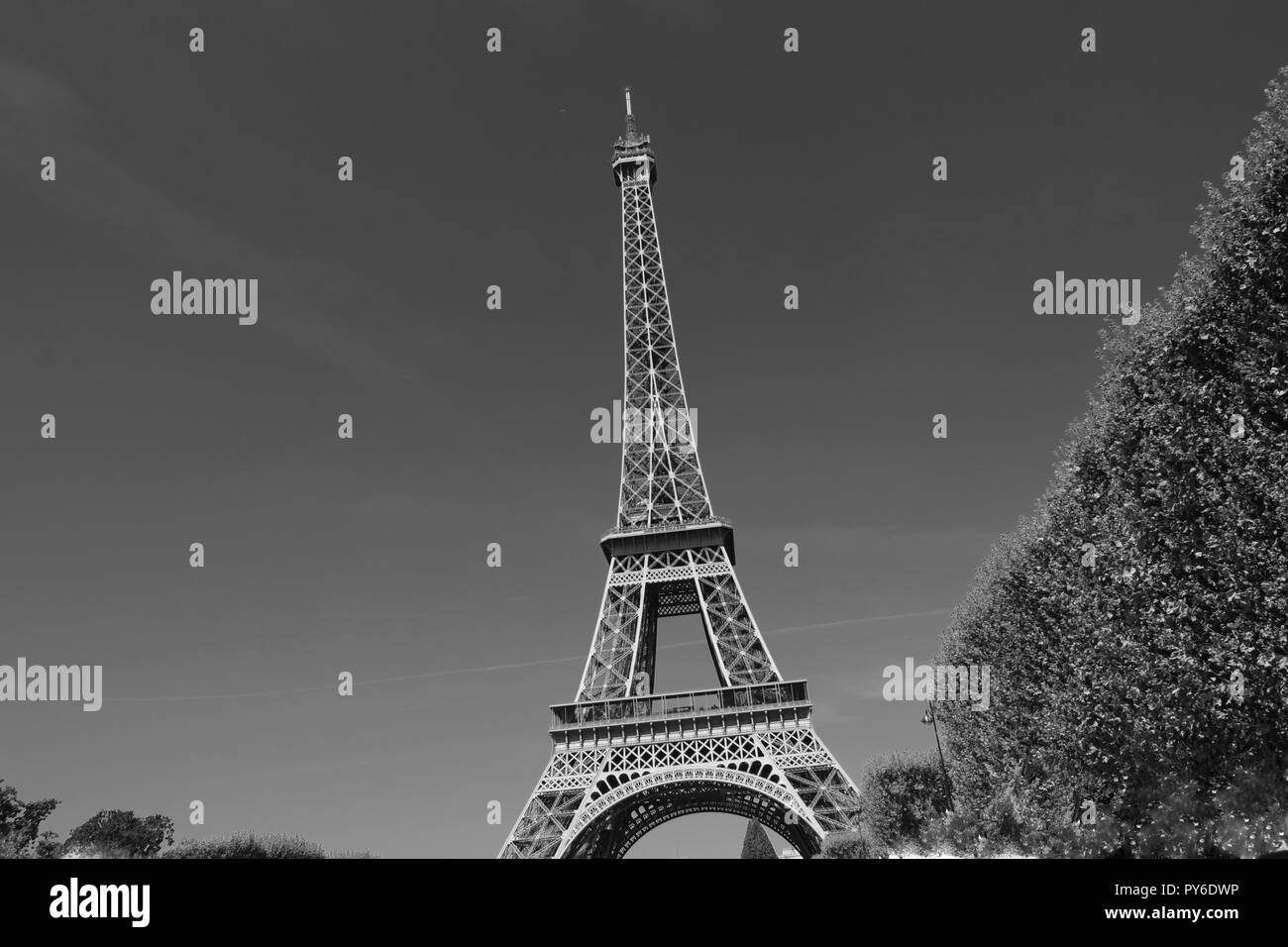 La belle vue sur la Tour Eiffel Banque D'Images