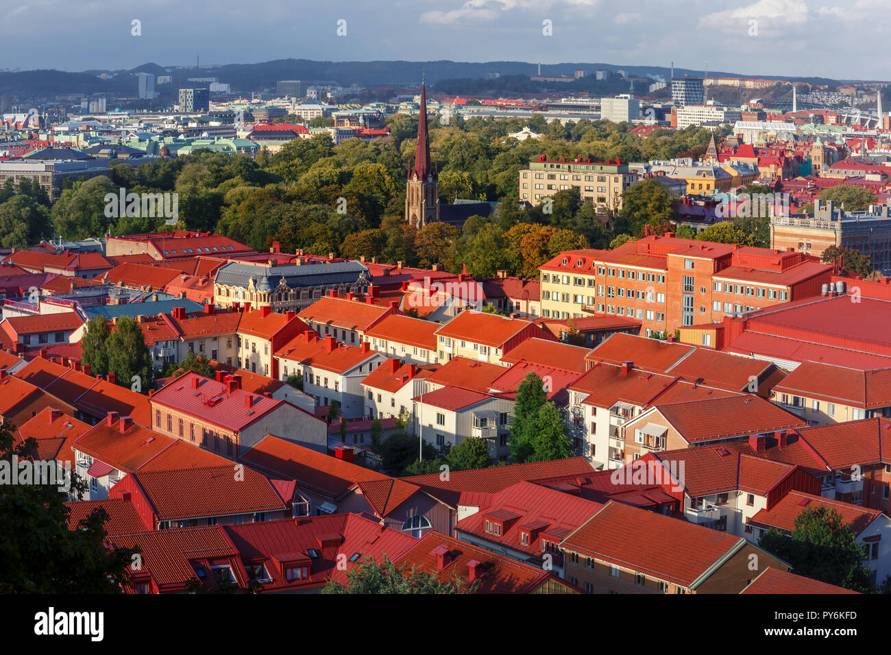 Vue aérienne de Göteborg, Suède Banque D'Images