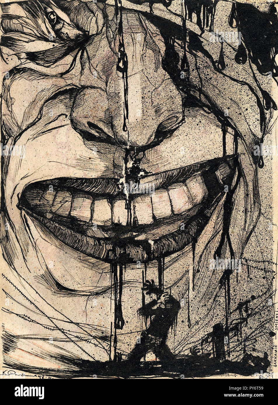 Karlis, Padegs rire rouge 1931 Gravure, Musée de l'Art letton des Affaires étrangères, Riga, Lettonie. Banque D'Images Karlis, Padegs rire rouge 1931 Gravure, Musée de l'Art letton des Affaires étrangères, Riga, Lettonie. Banque D'Images