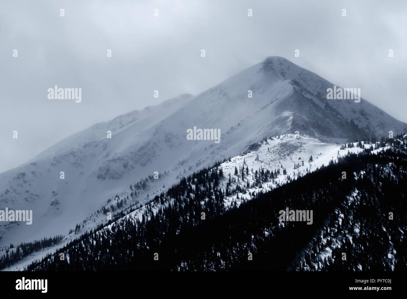 Hiver spectaculaire tempête sur le pic 1 dans les Montagnes Rocheuses du Colorado, Frisco Banque D'Images