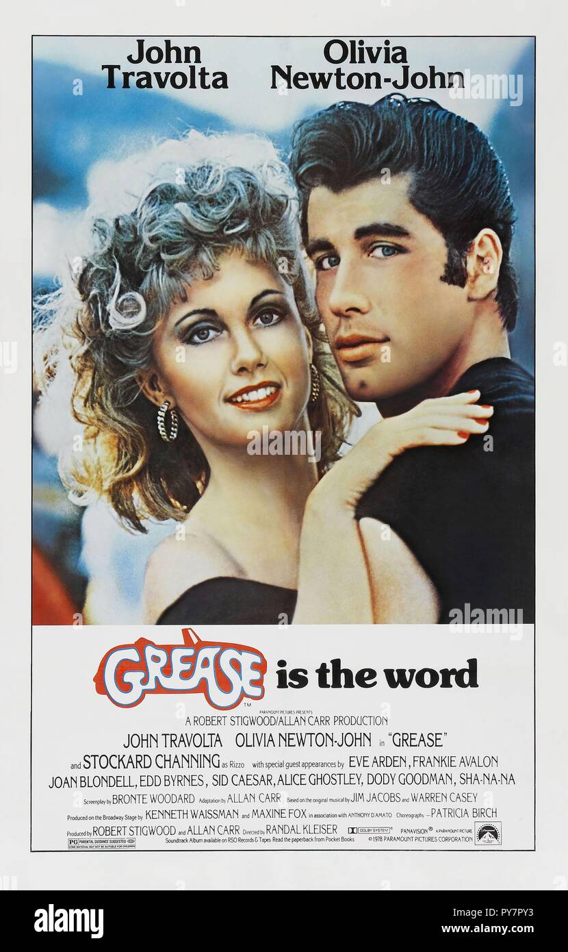 Titre original : LA GRAISSE. Titre en anglais : LA GRAISSE. Année : 1978. Réalisateur : RANDAL KLEISER. Stars : John Travolta, OLIVIA NEWTON-JOHN. Credit : PARAMOUNT PICTURES / Album Banque D'Images