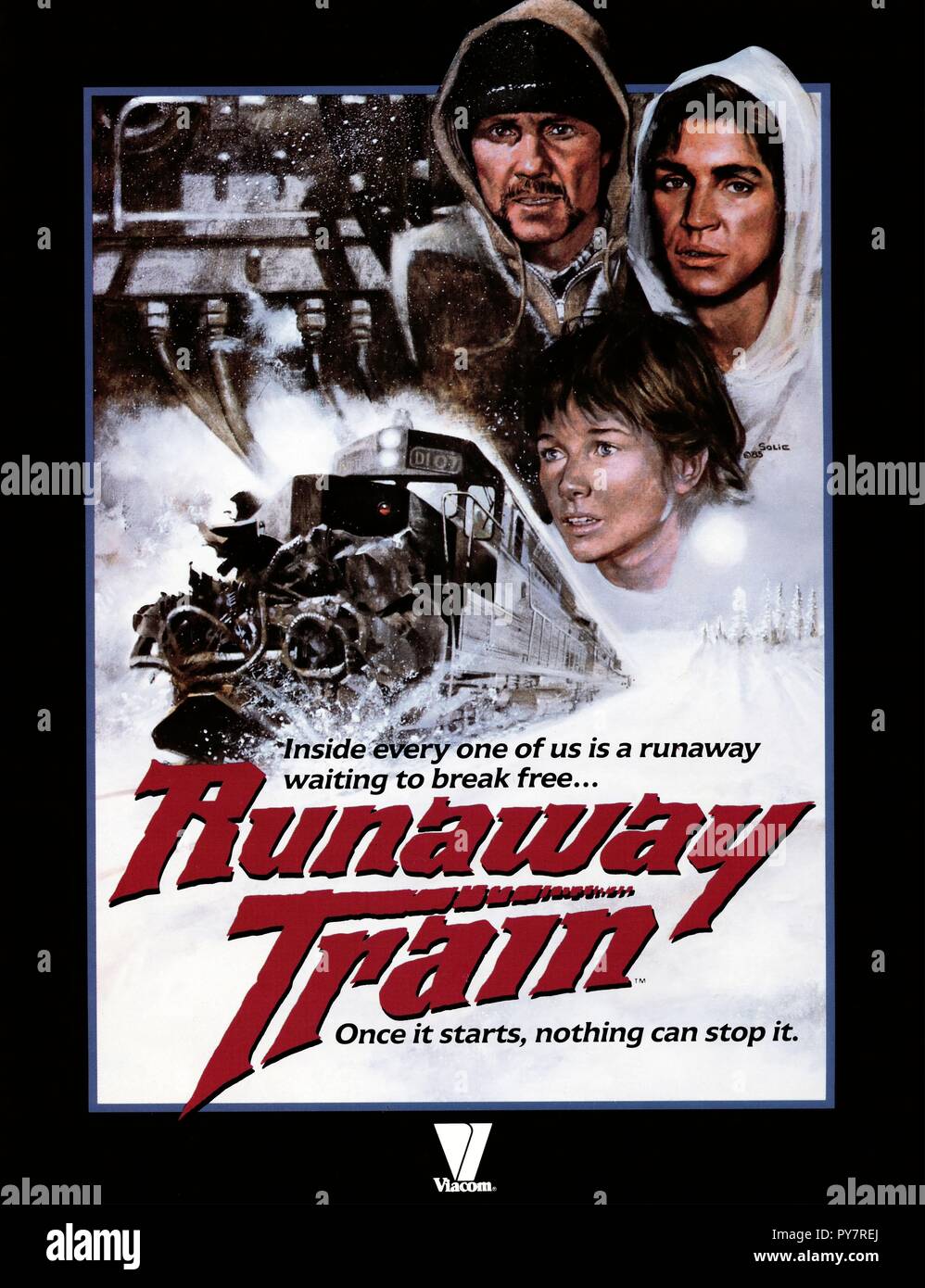 Titre original : Runaway Train. Titre en anglais : Runaway Train. Année : 1985. Directeur : ANDREI KONCHALOVSKY. Credit : CANNON FILMS / Album Banque D'Images