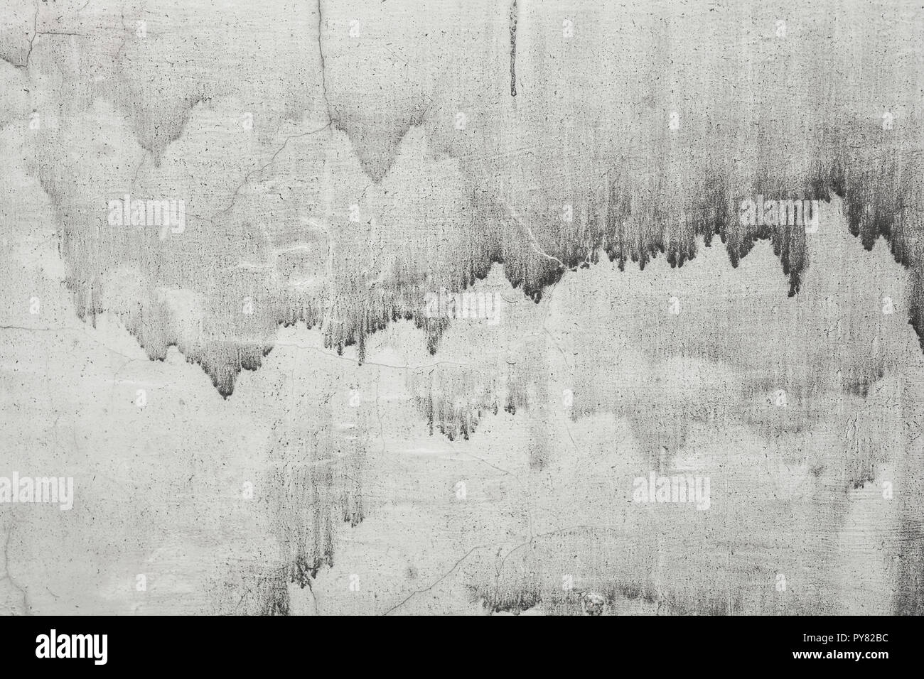 Mur de béton gris clair rustique texture photo. Vieille surface en béton, avec les gouttes et la saleté. La texture de détresse avec fuite. Toile Shabby chic Banque D'Images