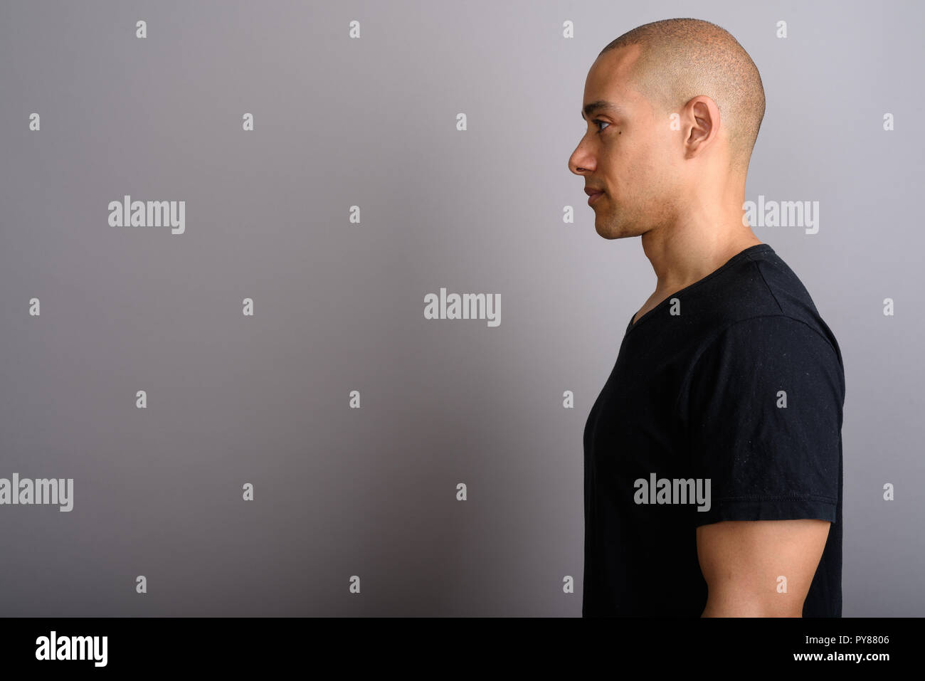Profil homme chauve visage Banque de photographies et d’images à haute ...