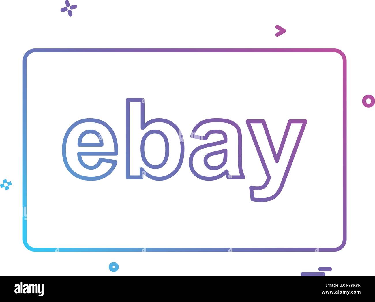 Vecteur de conception carte d'Ebay Illustration de Vecteur