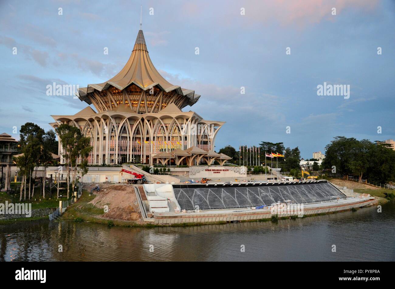 L'Assemblée parlementaire législative du Sarawak Kuching Malaisie bâtiment Banque D'Images