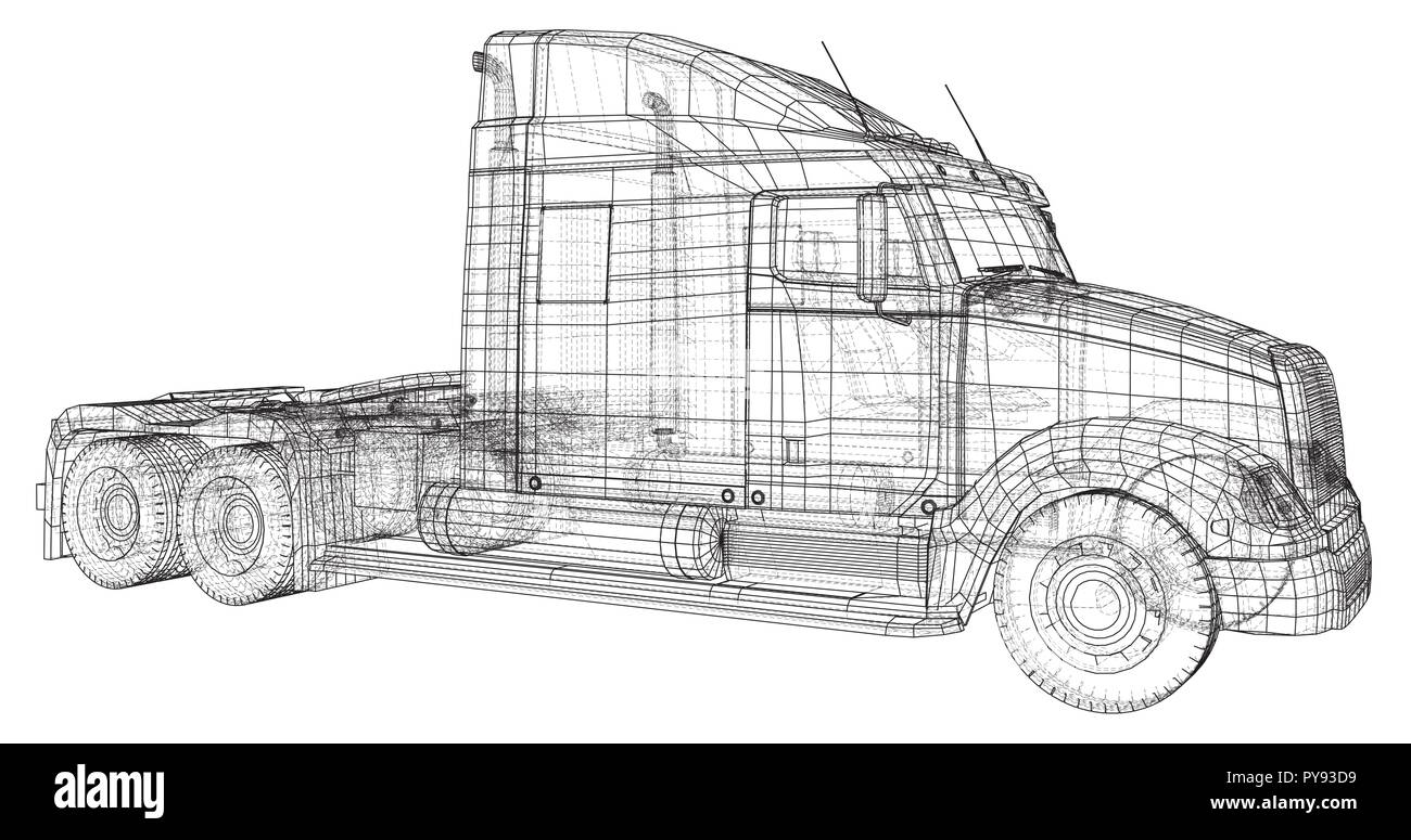 L'industrie du transport maritime, de logistique et de transport transport de marchandises fret entreprise industrielle concept commercial de fil de fer. Illustration 3d de création Illustration de Vecteur