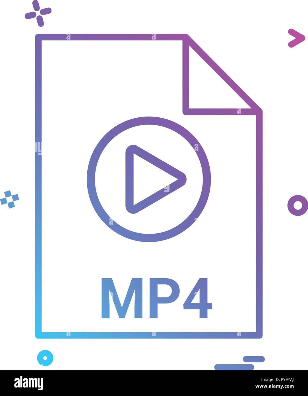 Fichier MP4 format de fichier extension de fichier vecteur conception icône  Image Vectorielle Stock - Alamy