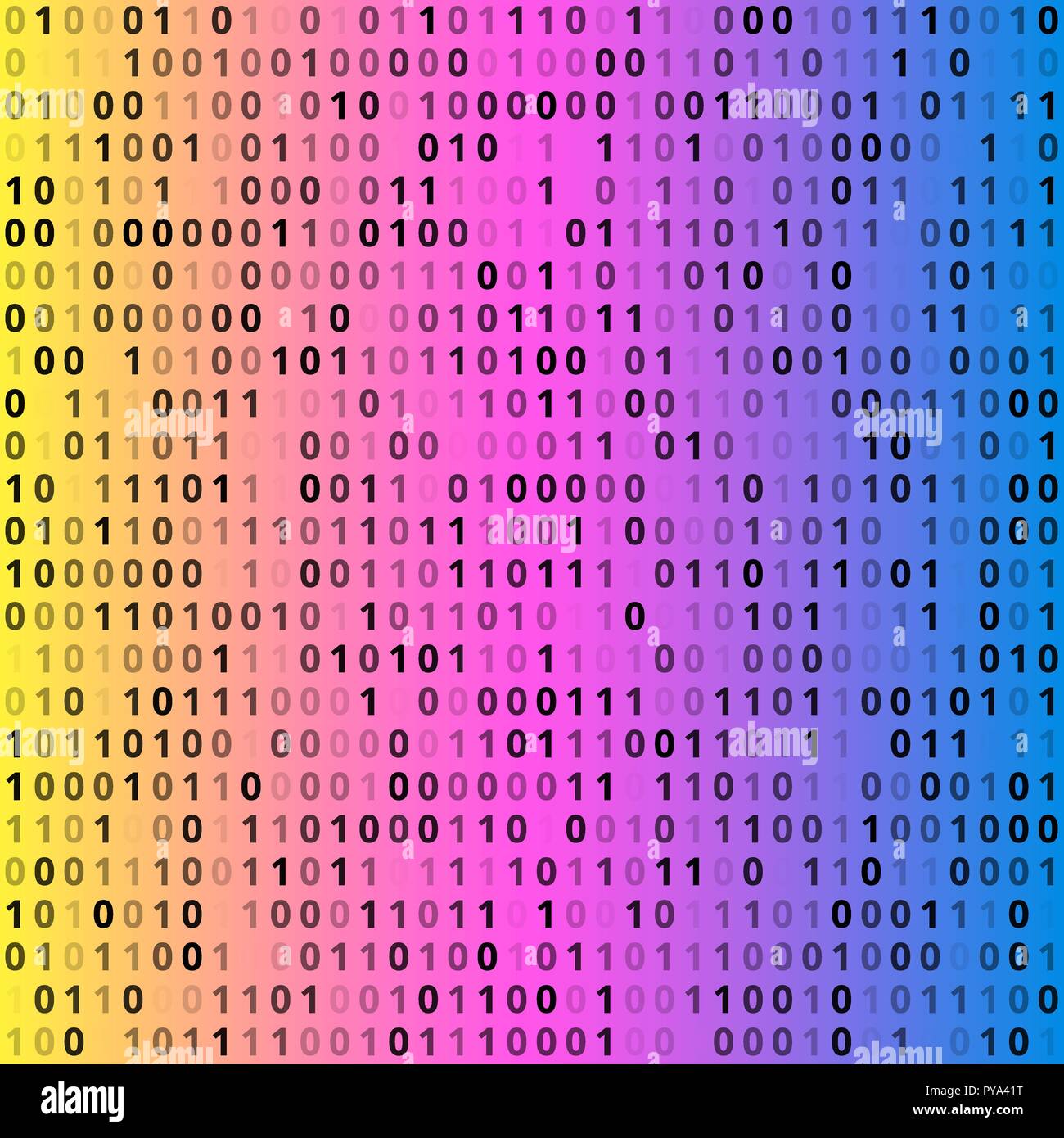 Arrière-plan de code binaire Illustration de Vecteur