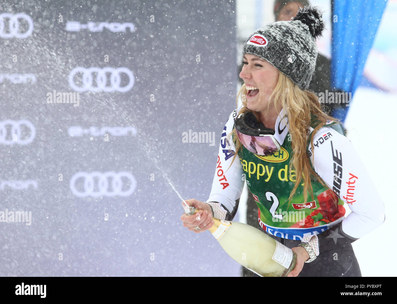Sölden, Autriche. 27 Oct, 2018. Ski alpin, slalom géant dames ; Mikaela Shiffrin (USA) : Action de Crédit Plus Sport/Alamy Live News Banque D'Images