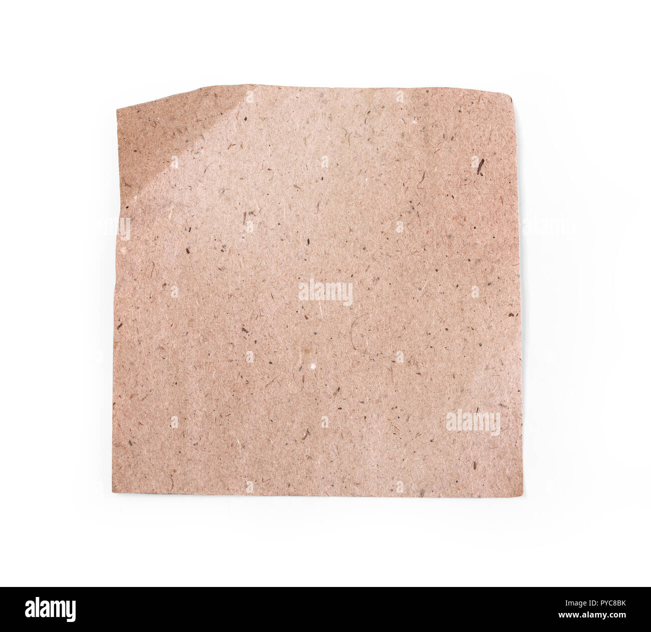 Vintage old paper texture isolated on white with clipping path Banque D'Images