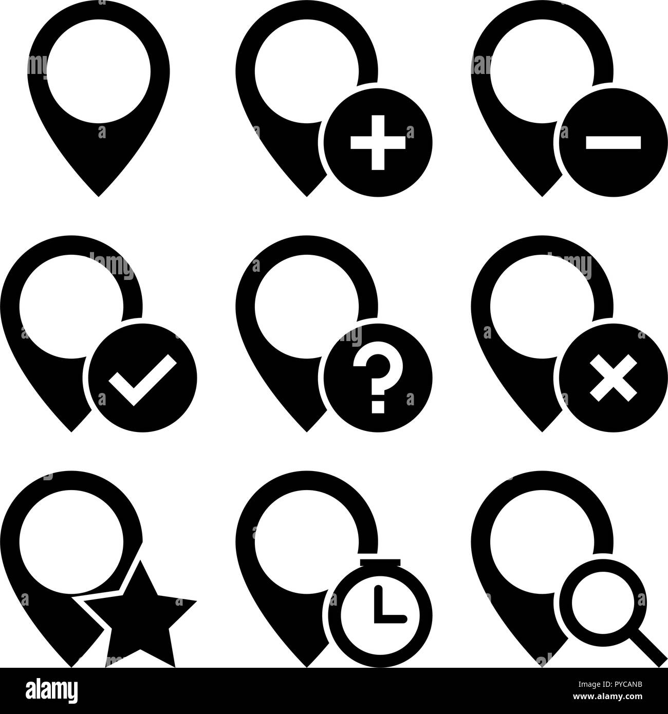 Les broches carte simple Illustration de Vecteur