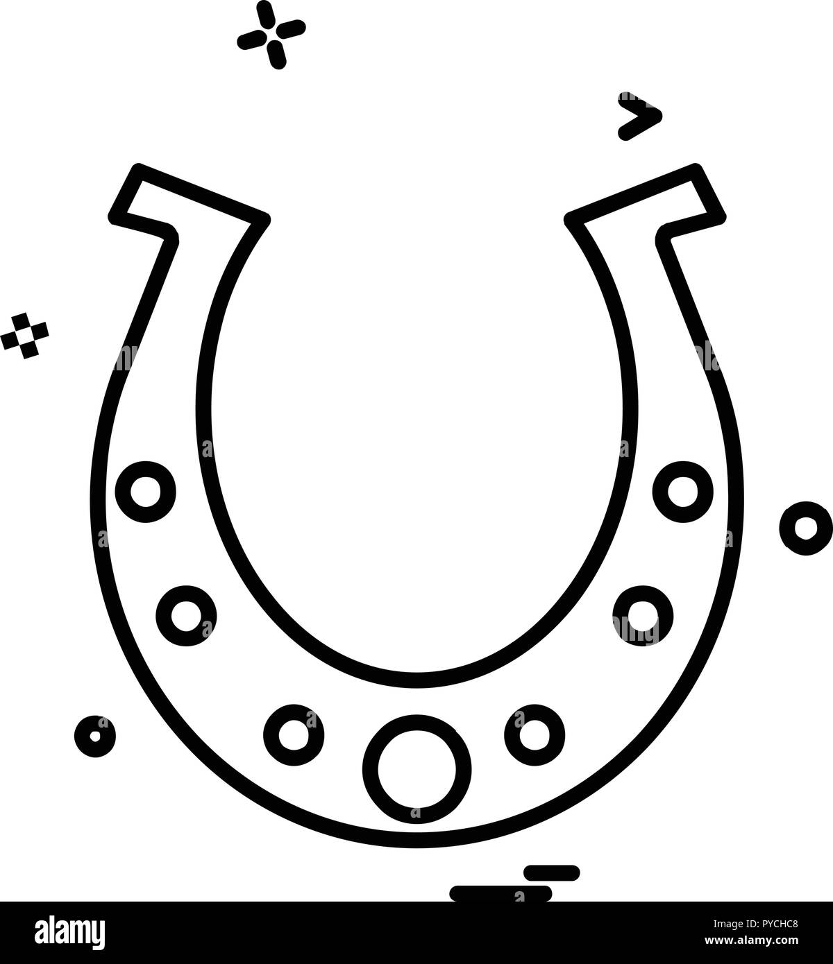 Icône vecteur conception horse shoe Illustration de Vecteur