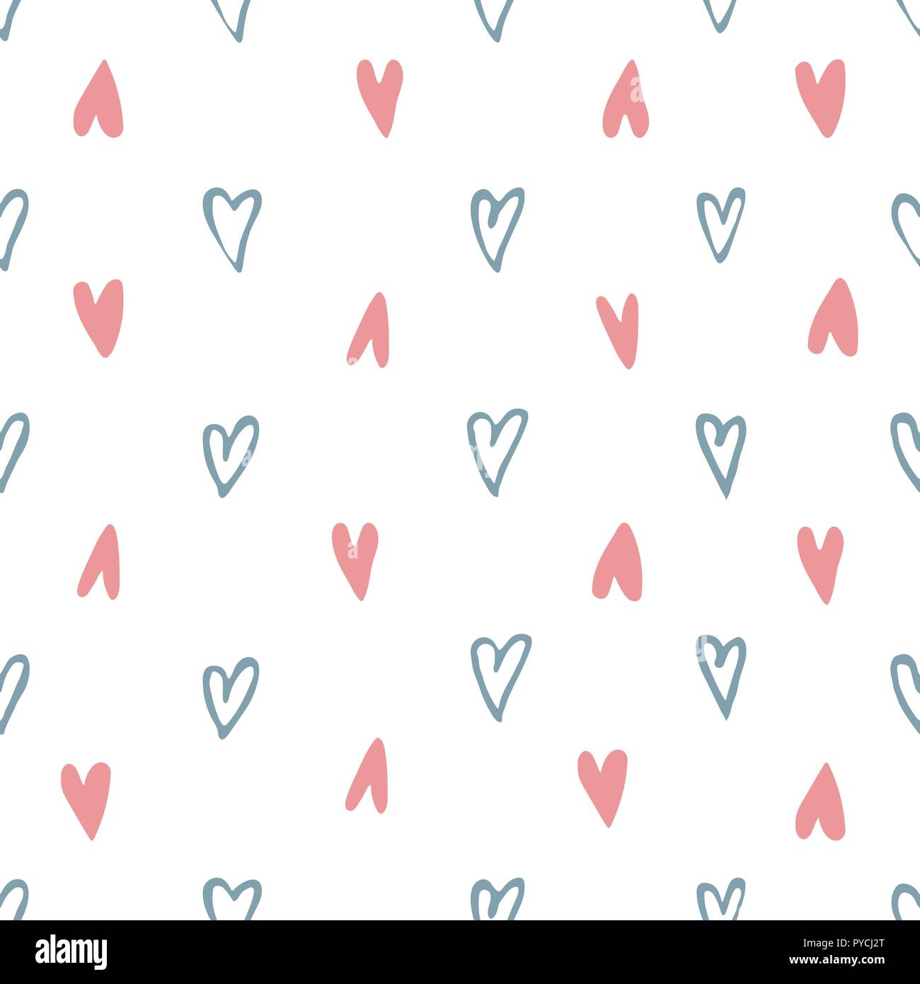 Signes coeurs. transparente Symboles de l'amour à la main sur fond blanc. Modèle rétro mignon pour votre conception. Illustration de Vecteur