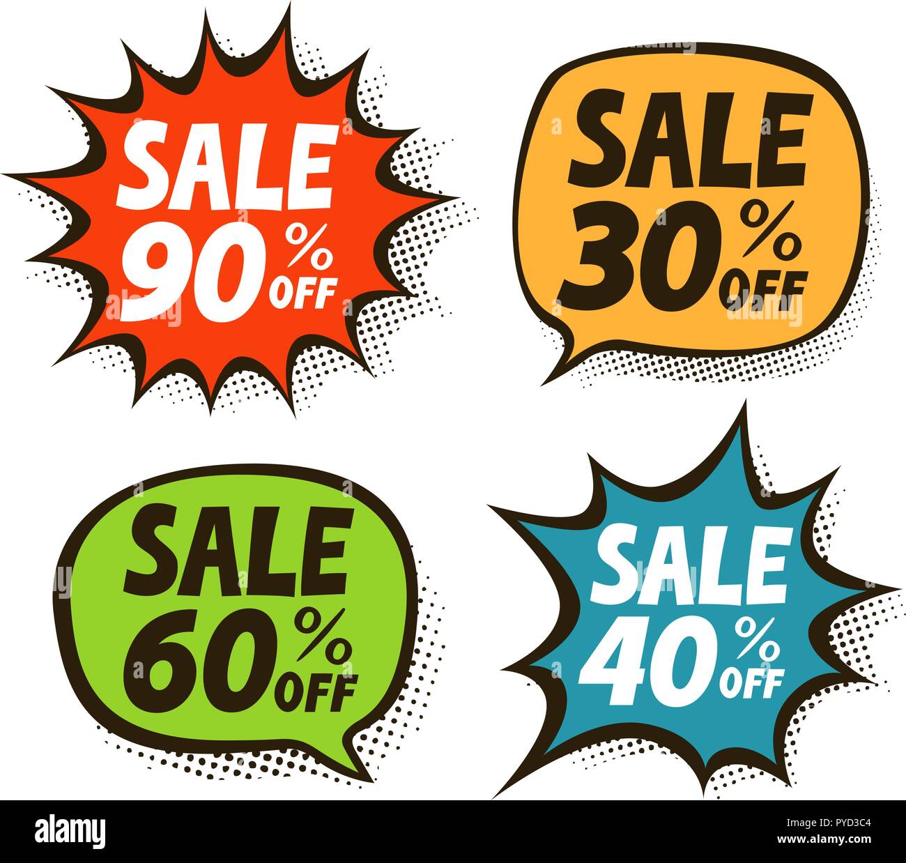 La vente, l'ensemble de l'étiquette. Les affaires, le shopping mall, symbole. Vector illustration Illustration de Vecteur