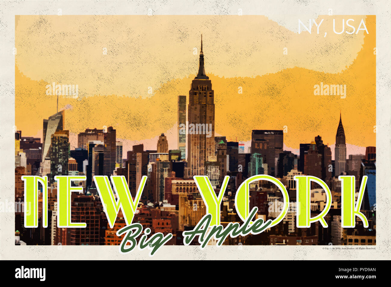 Affiche du centre ville de new york Banque de photographies et d’images ...